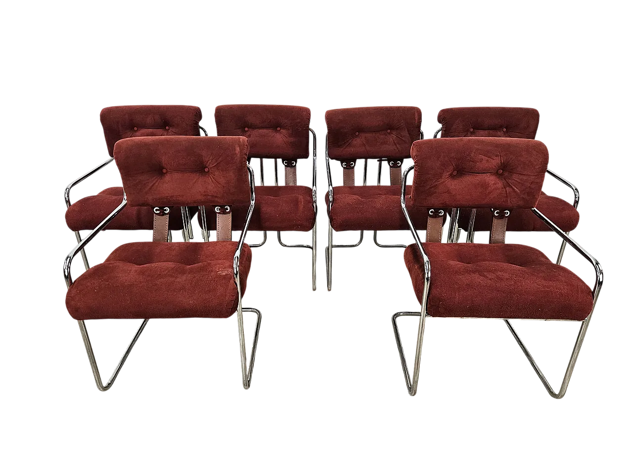 6 sedie da pranzo Tucroma di Guido Faleschini per i 4 Mariani, 1970 26