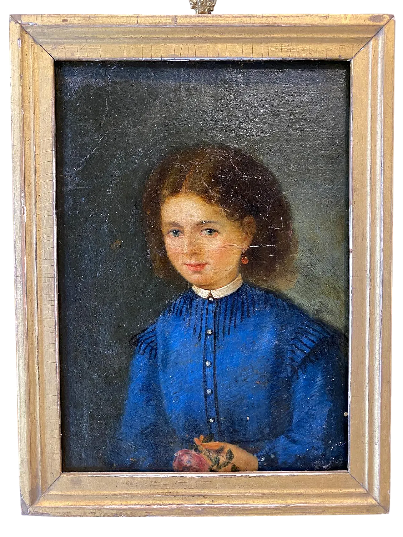 Ritratto di fanciulla olio su tela, '800 6