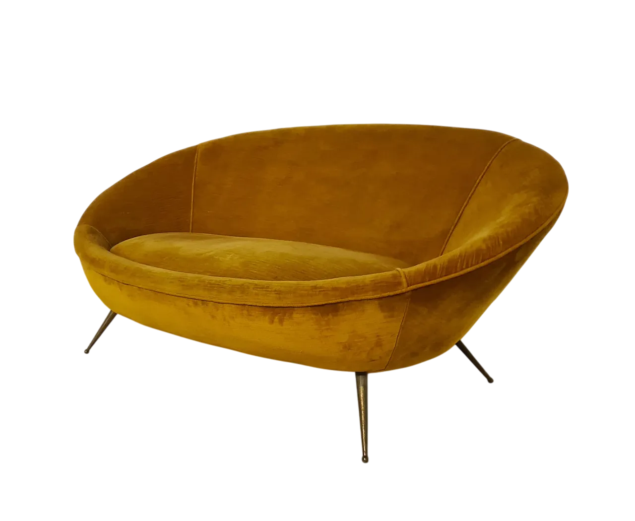 Sofa egg yellow, 60s 17