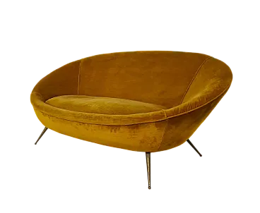 Sofa egg yellow, 60s