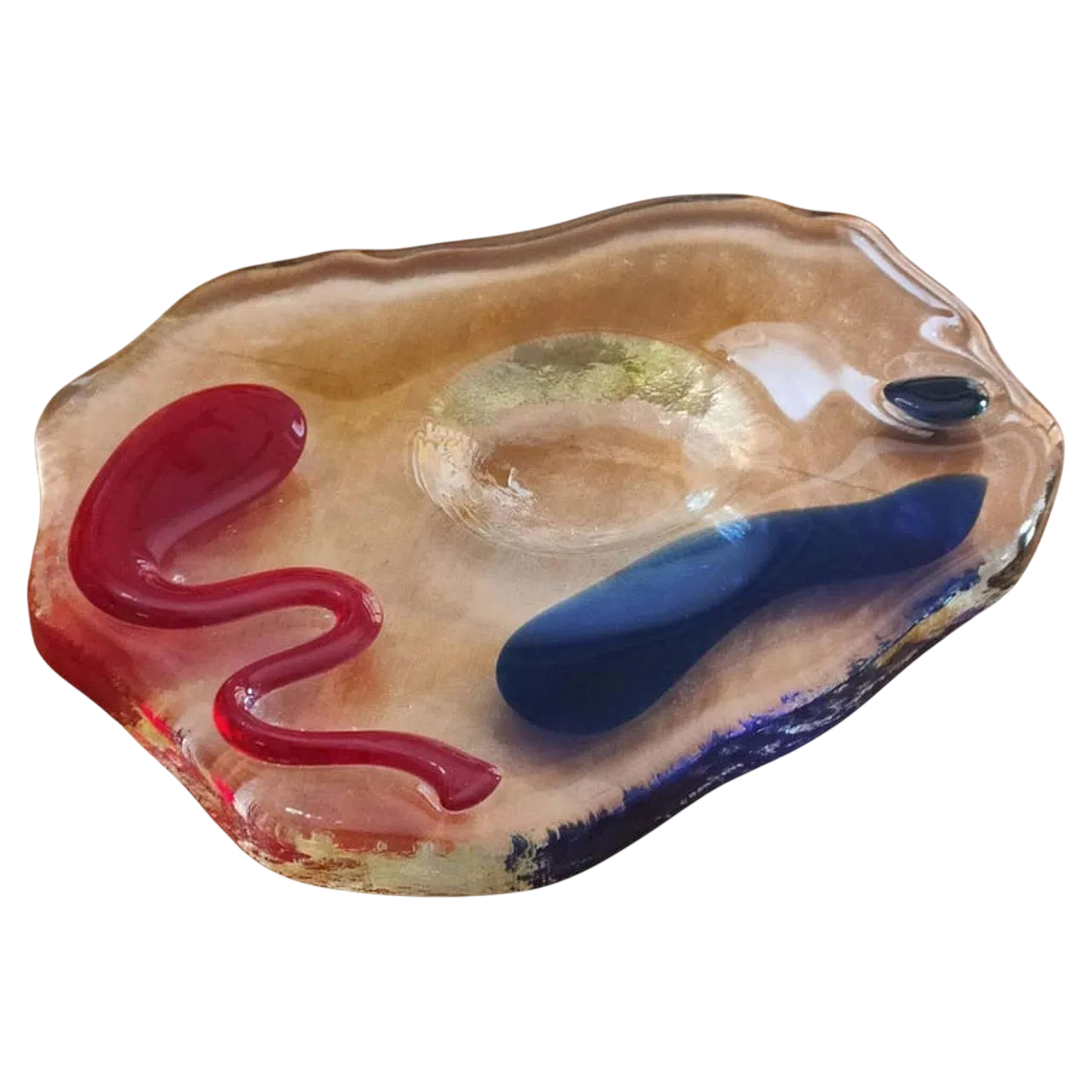 Murano glass ashtray Luigi Serafini Memphis Italia 80s 8