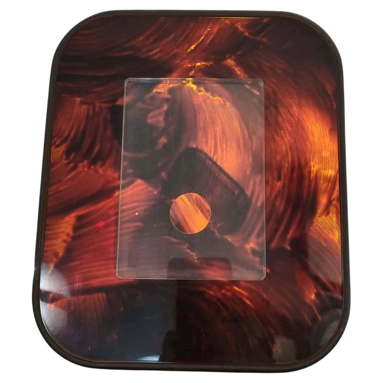 Photo frame Bacchelite Lucite Turtle Effect, Italy, 70s 9