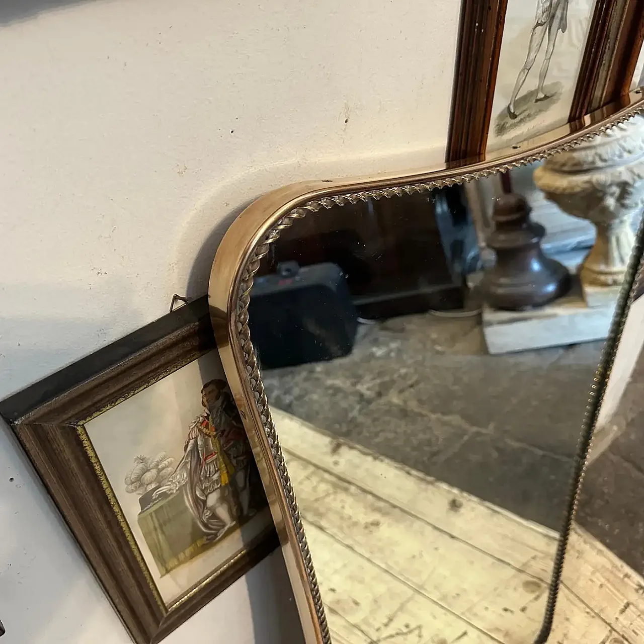 Specchio da parete a forma di biscotto in stile Gio Ponti, anni '50 4