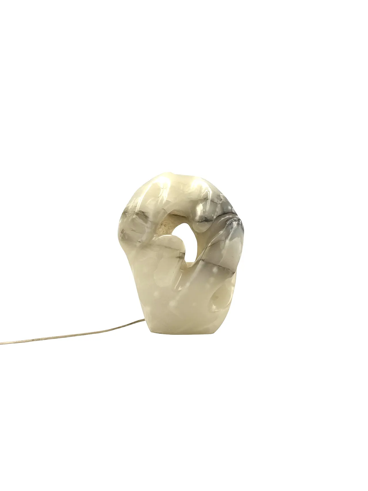 Sculptural alabaster table lamp, 1980s 4