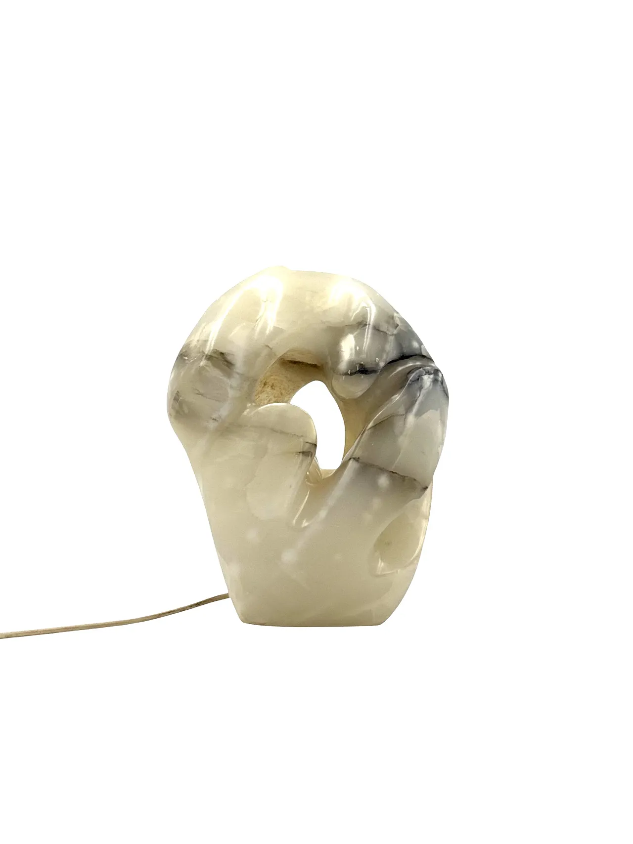 Sculptural alabaster table lamp, 1980s 5
