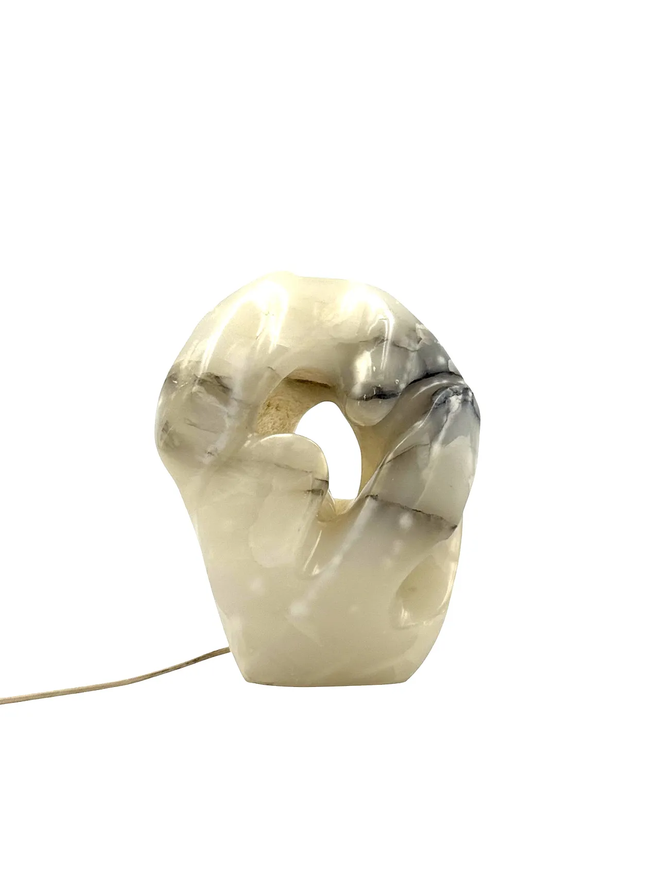 Sculptural alabaster table lamp, 1980s 6