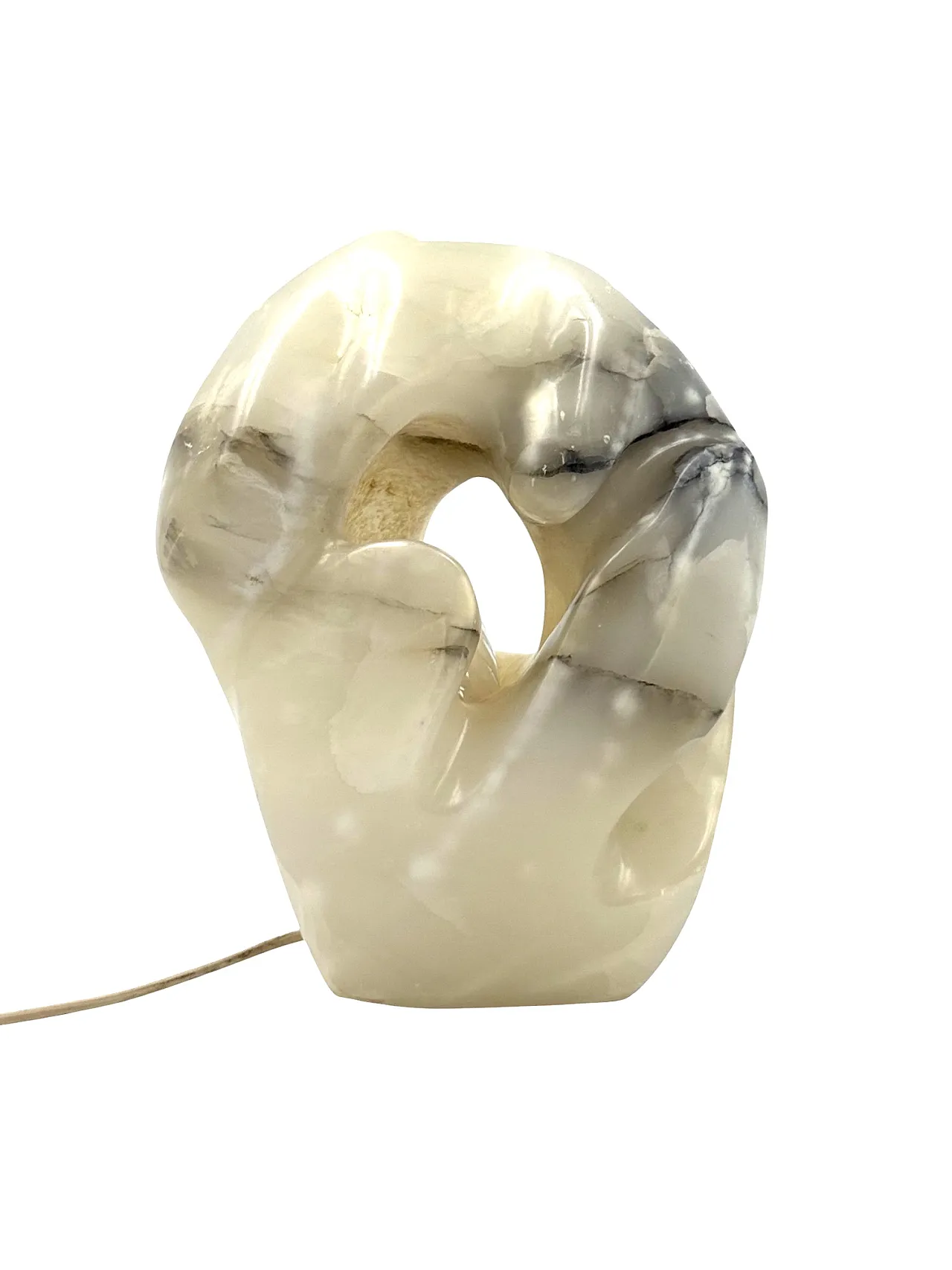 Sculptural alabaster table lamp, 1980s 7