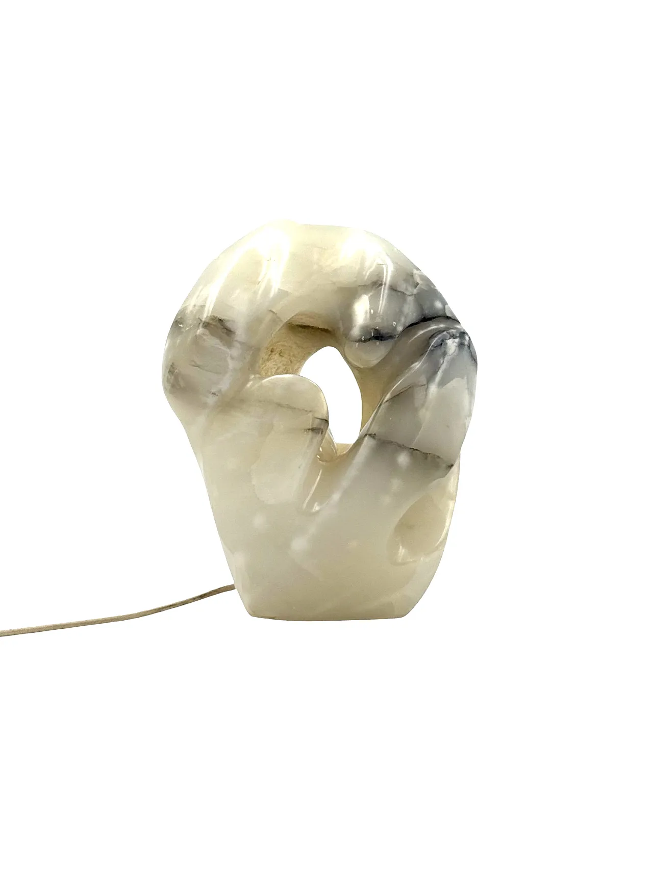 Sculptural alabaster table lamp, 1980s 8