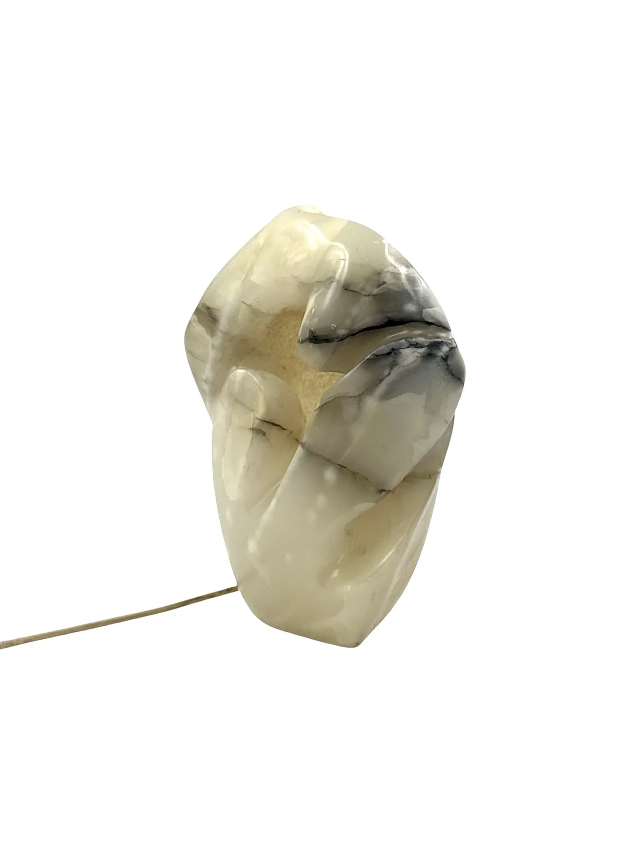 Sculptural alabaster table lamp, 1980s 9