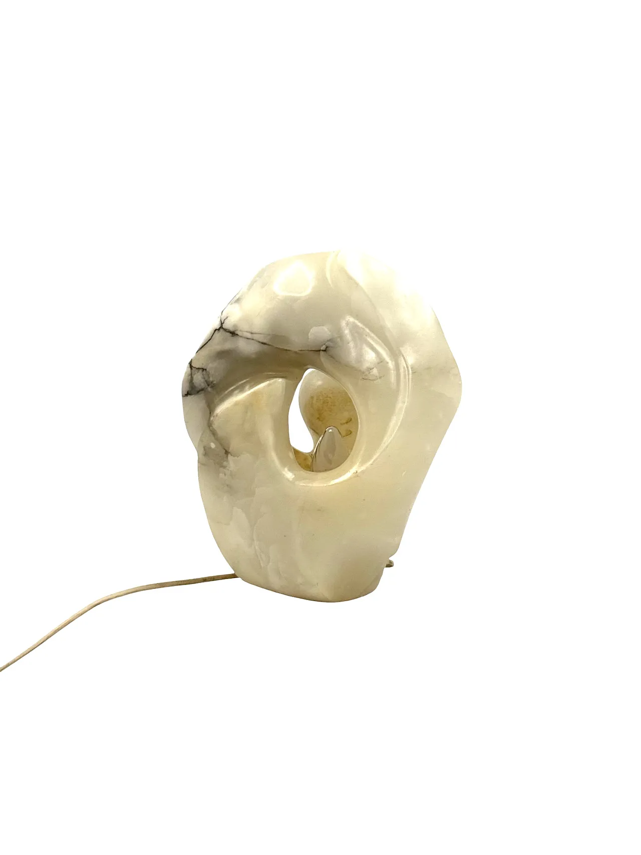Sculptural alabaster table lamp, 1980s 11
