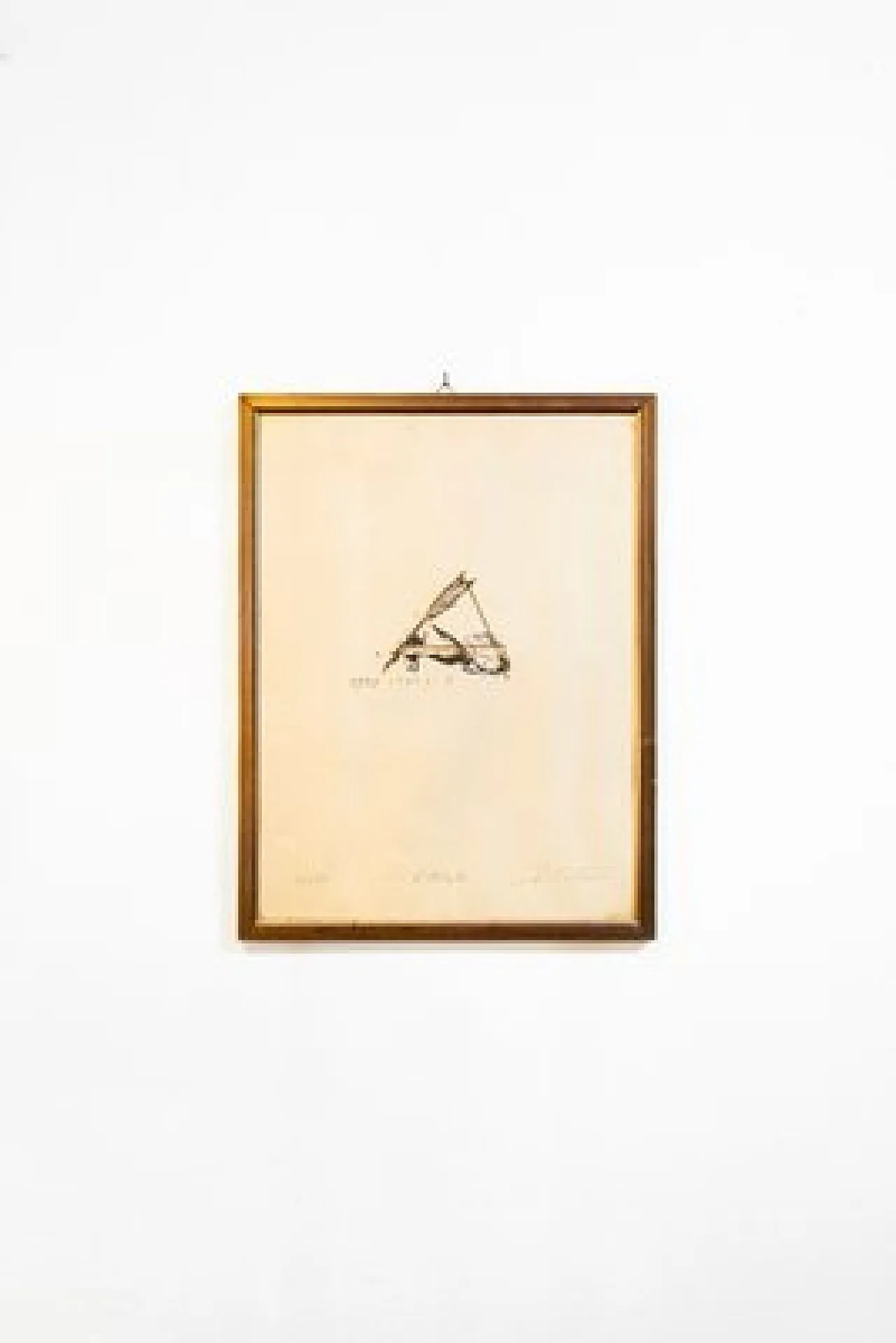 The Aleph, litografia di Giulio Paolini, incorniciata, anni '70 2