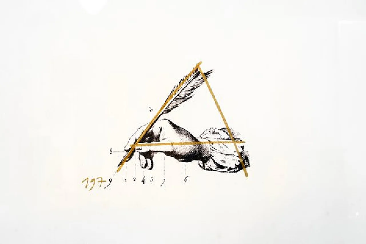 The Aleph, litografia di Giulio Paolini, incorniciata, anni '70 4