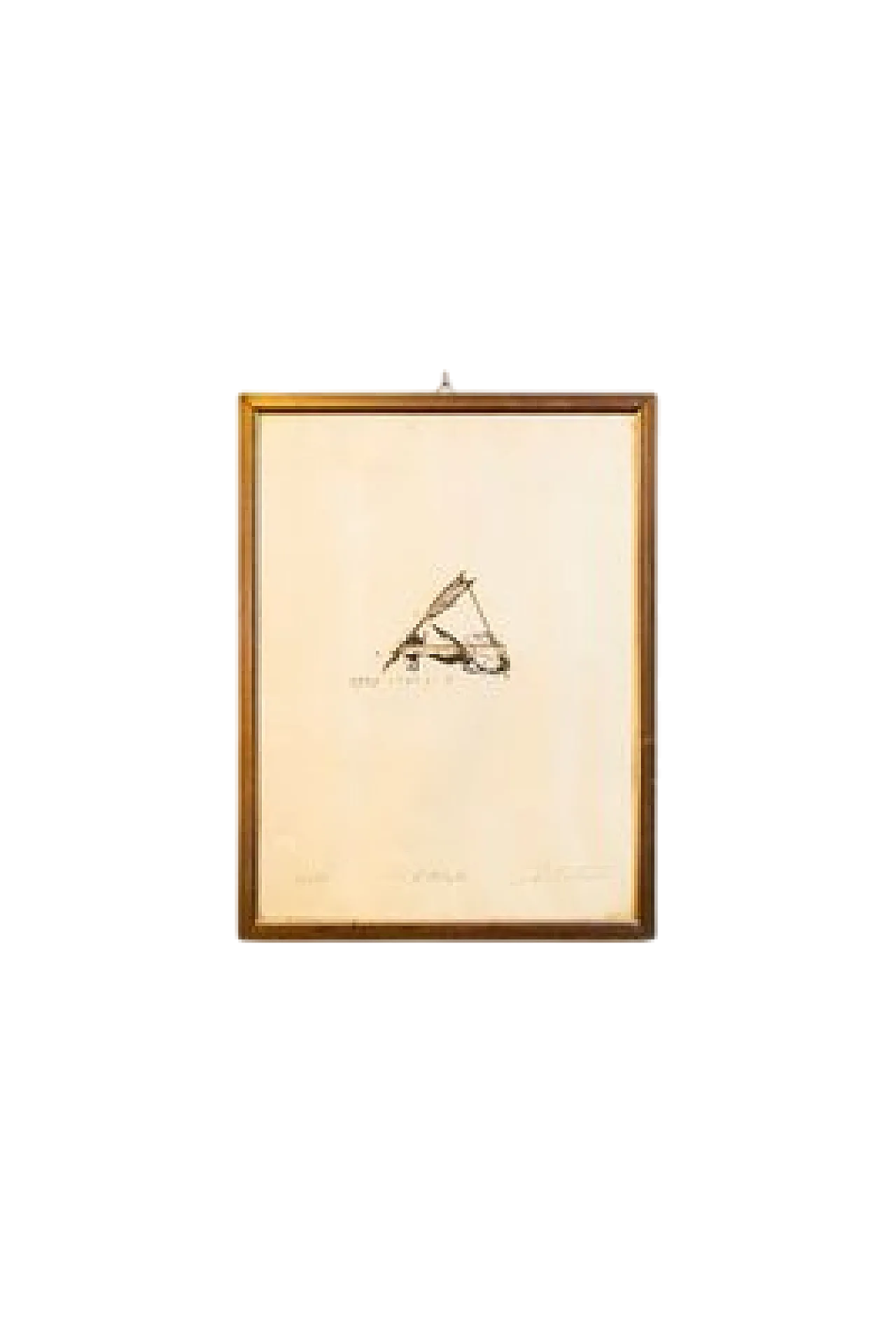 The Aleph, litografia di Giulio Paolini, incorniciata, anni '70 6