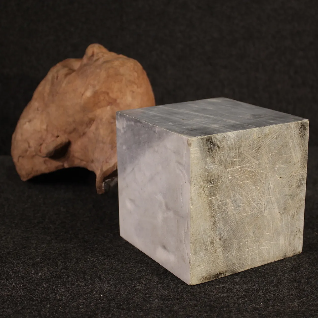 Italian terracotta figure sculpture with marble base, 20th century 10