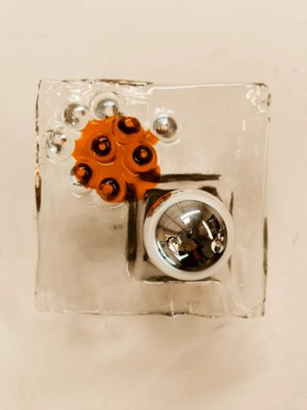 4 Murano glass wall sconces by Mazzega, 1970s 5