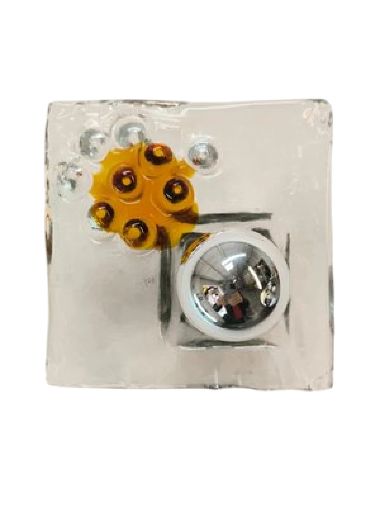 4 Murano glass wall sconces by Mazzega, 1970s 6