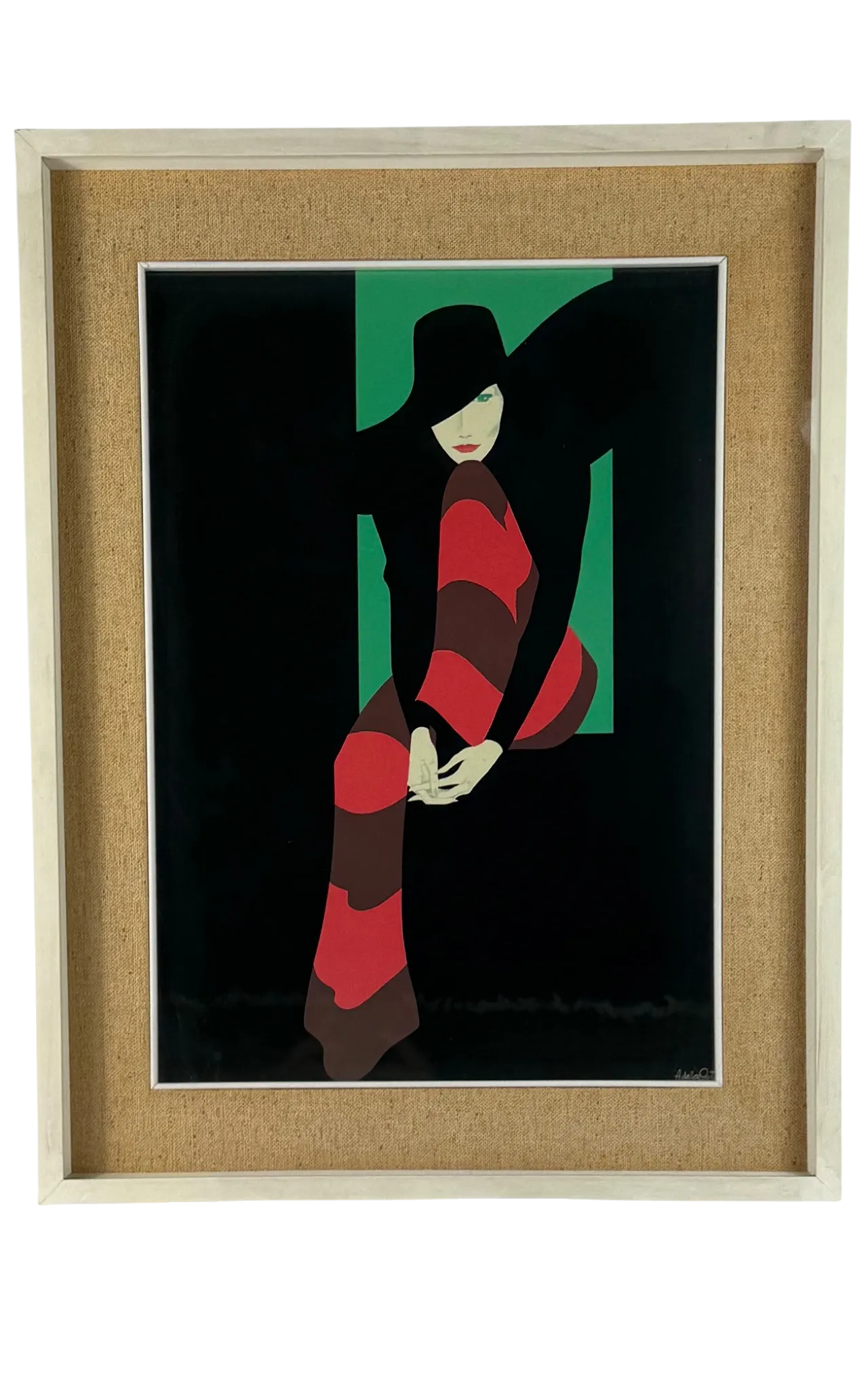 Hamlet from the coast, Original Sierigraph Framed, Milan Italy 1980s 8