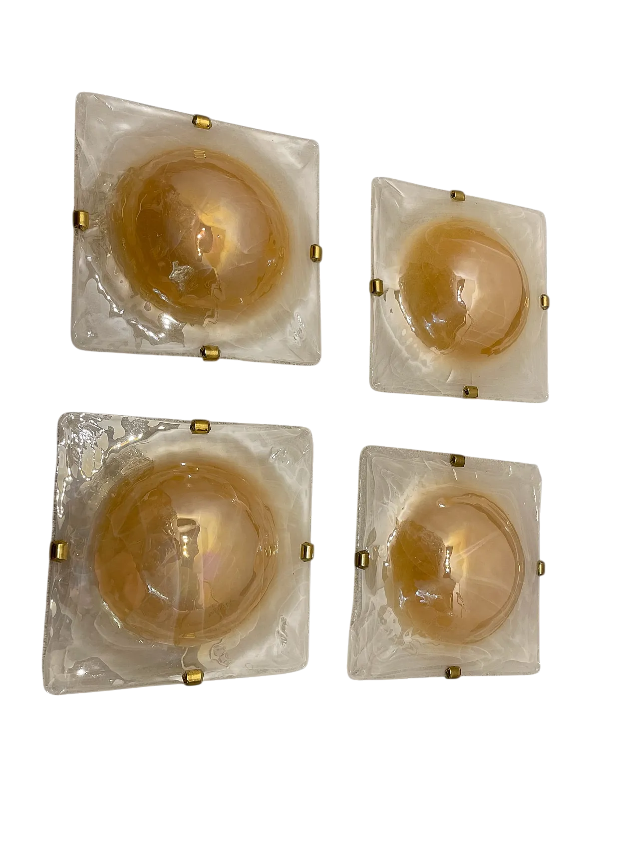 4 Murano Glass Sconces, 1980s 7