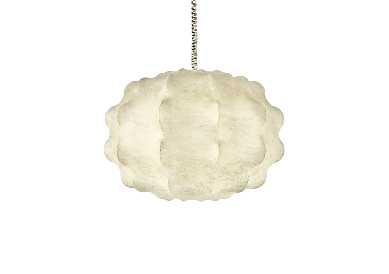 Lampada sospesa bozzolo di Achille e Pier Giacomo Castiglioni per flos, 19 10