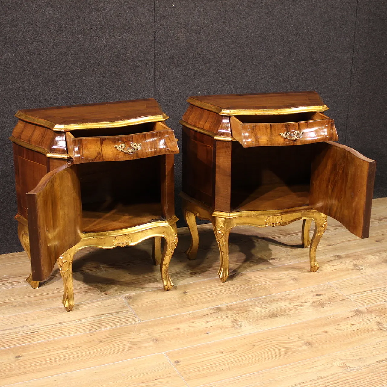 Pair of Venetian bedside tables, 20th century 5