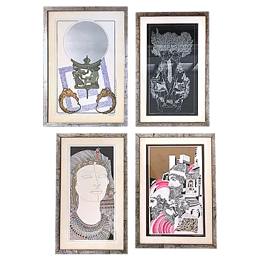 4 Composizioni di Antonio Tramontana, Serigrafie, anni '80