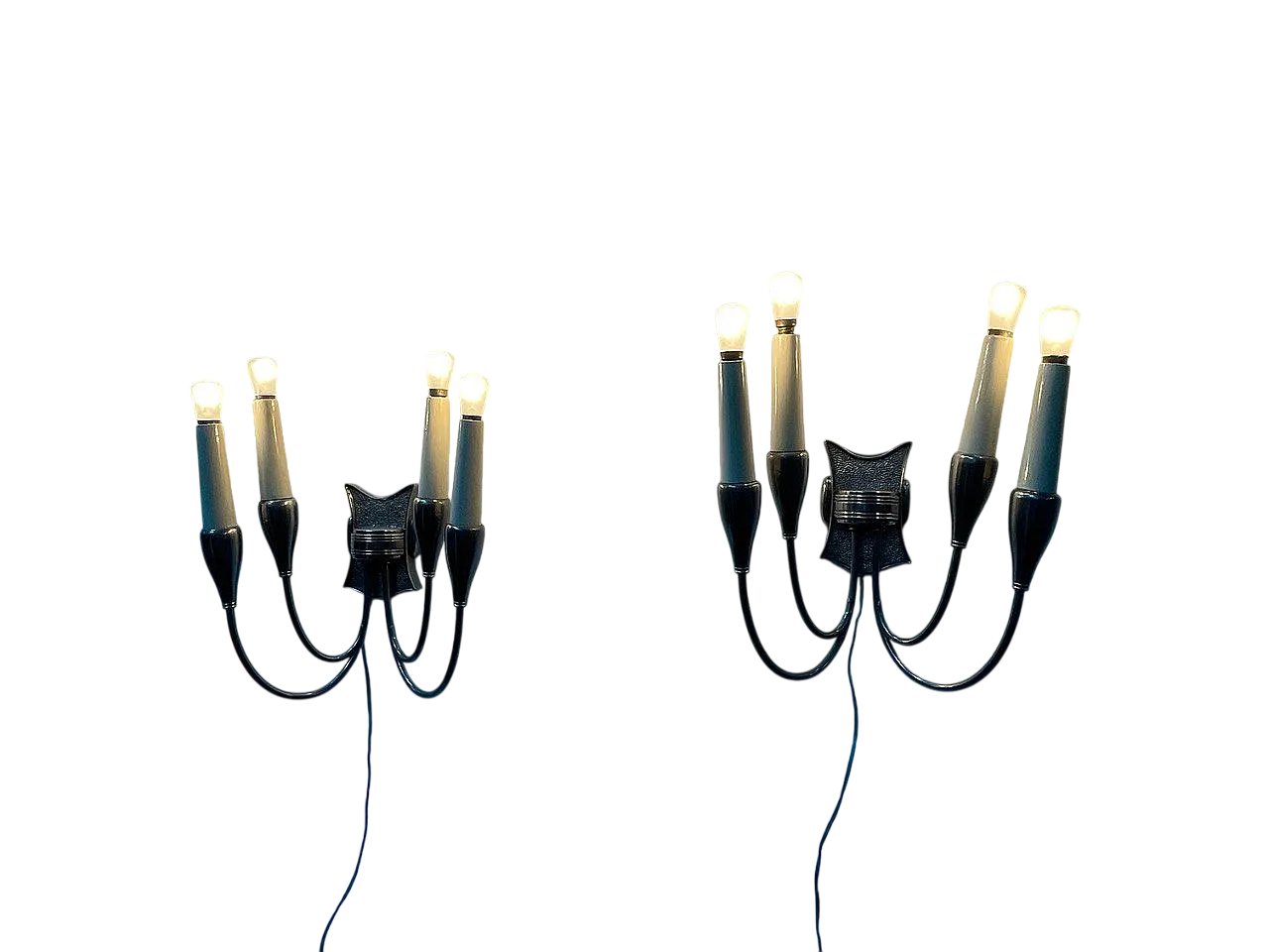 Coppia Di Appliques di Torlasco In Ottone Nichelato, anni '50 14