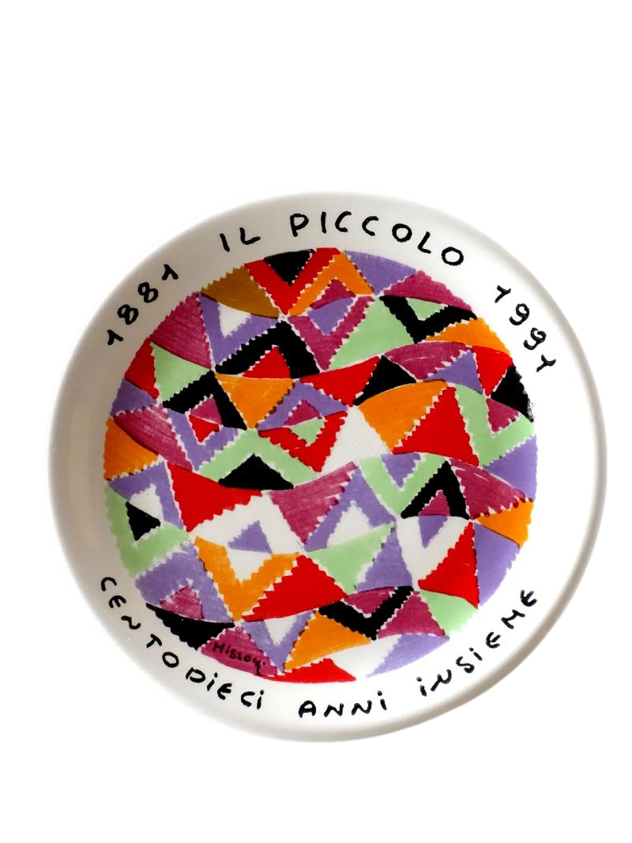 Piatto in ceramica di Missoni, anni '80 4