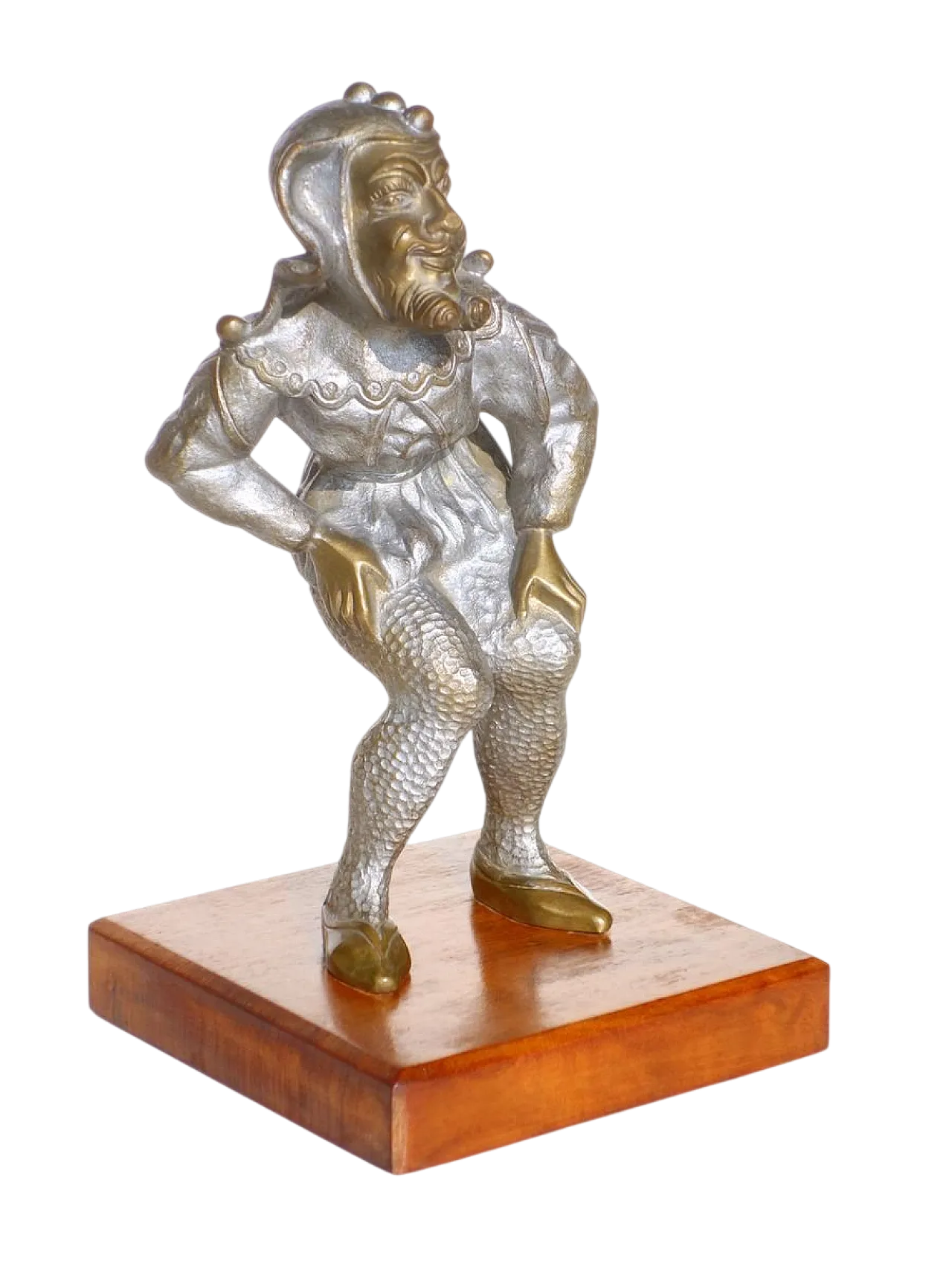 Scultura di giullare in bronzo, anni '70 7