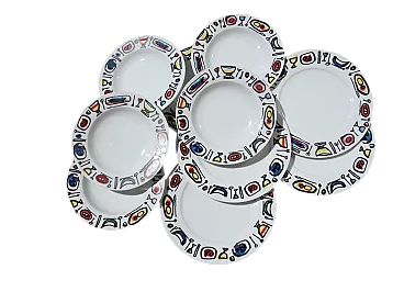 10 Piatti in porcellana di Emanuele Luzzati per Arteprima, anni 2000