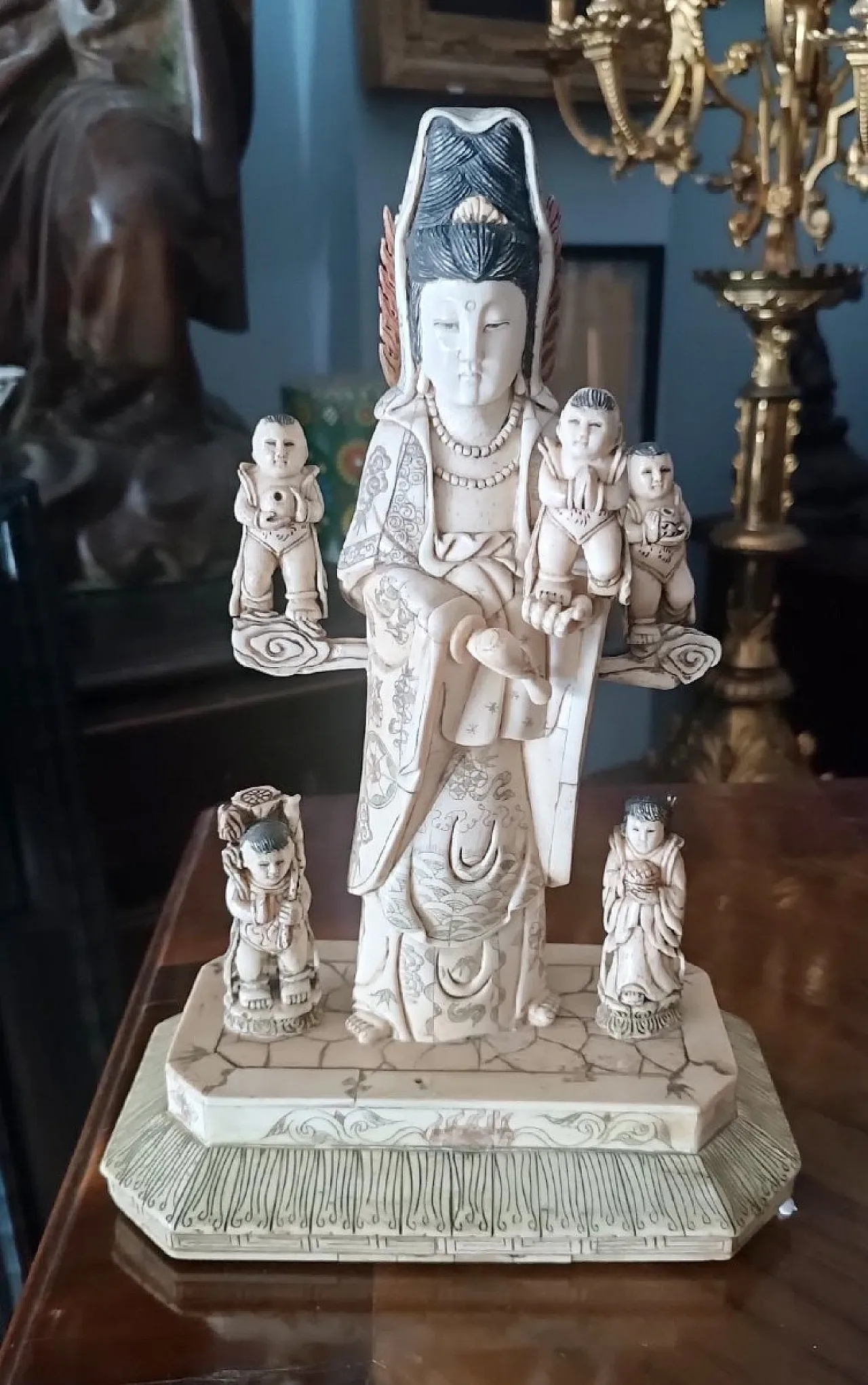 Scultura in osso, arte cinese, primo '900 1