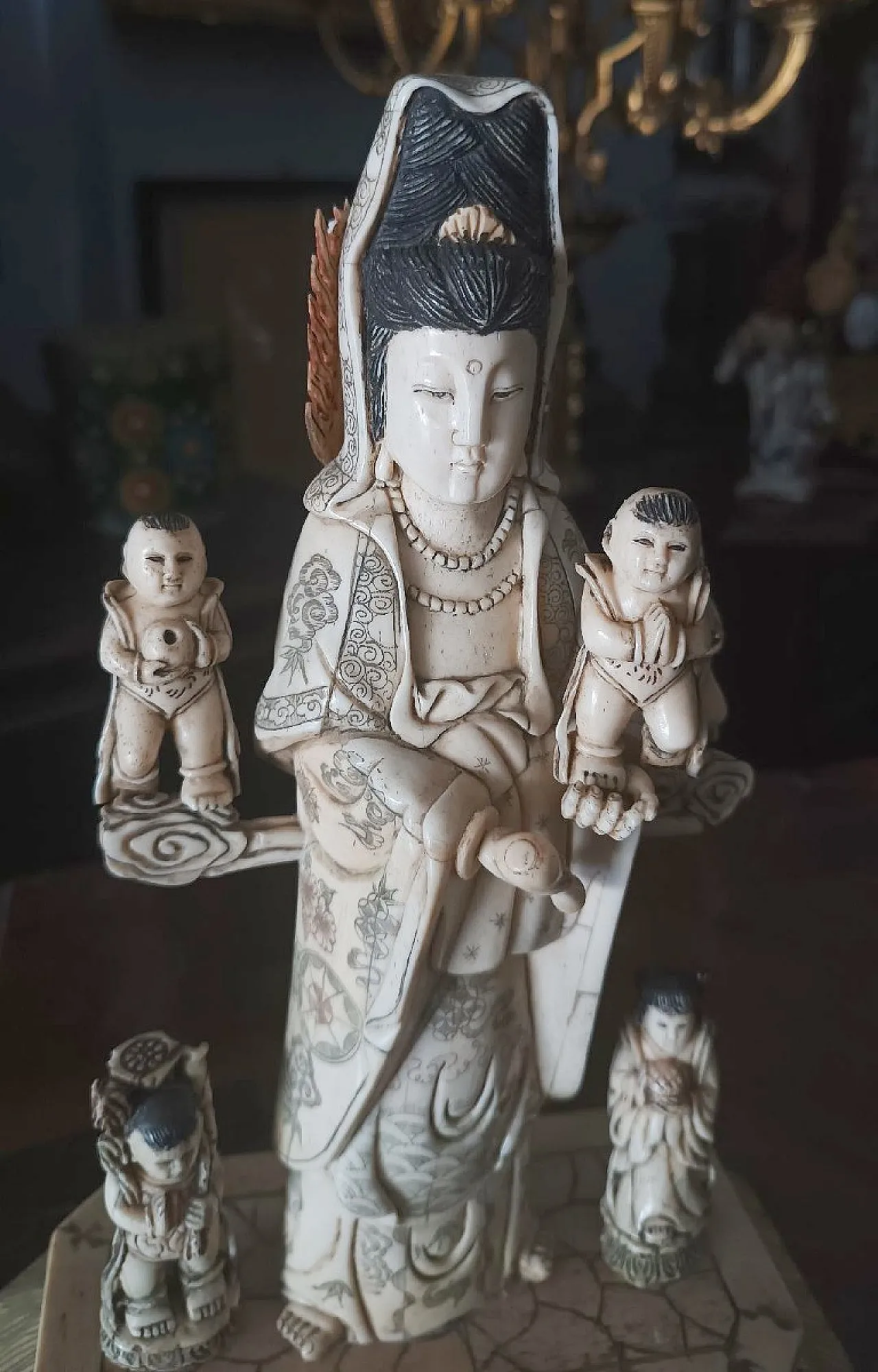 Scultura in osso, arte cinese, primo '900 3