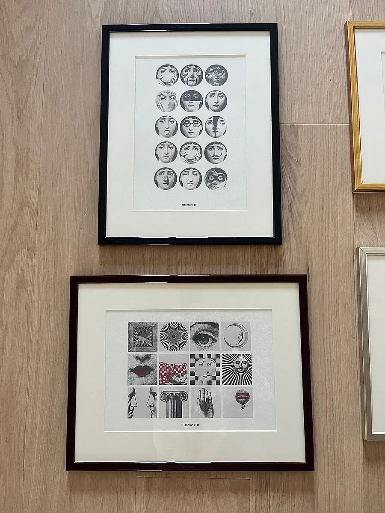 4 Stampe autentiche con cornici di Fornasetti, anni '90 3