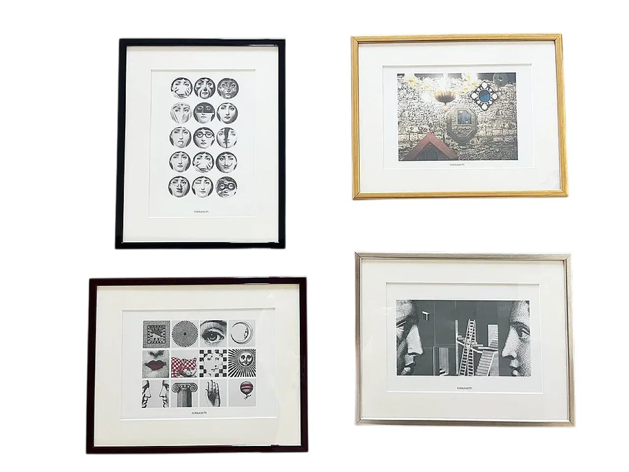 4 Stampe autentiche con cornici di Fornasetti, anni '90 6