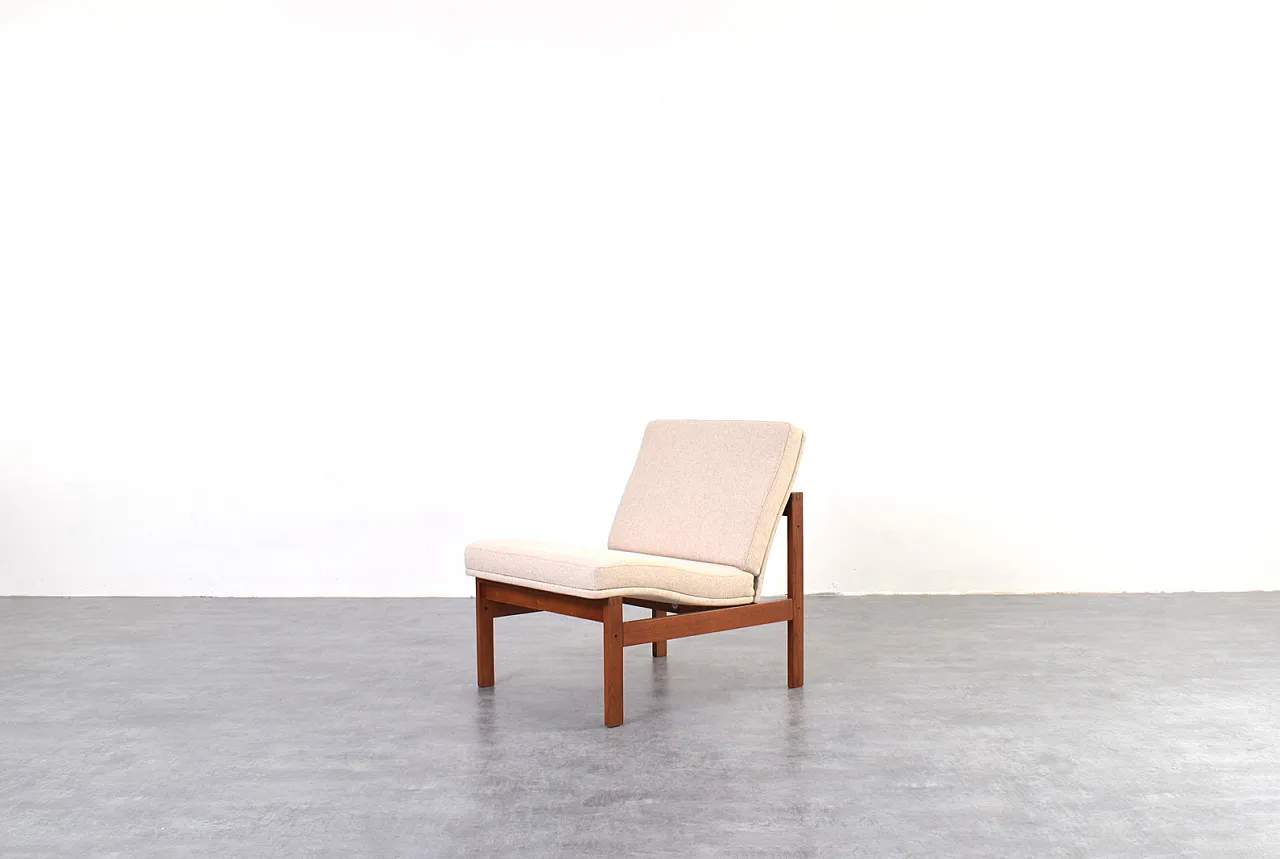 Teak Moduline Lounge Chair by Ole Gjerløv-Knudsen & Torben, anni '60 2