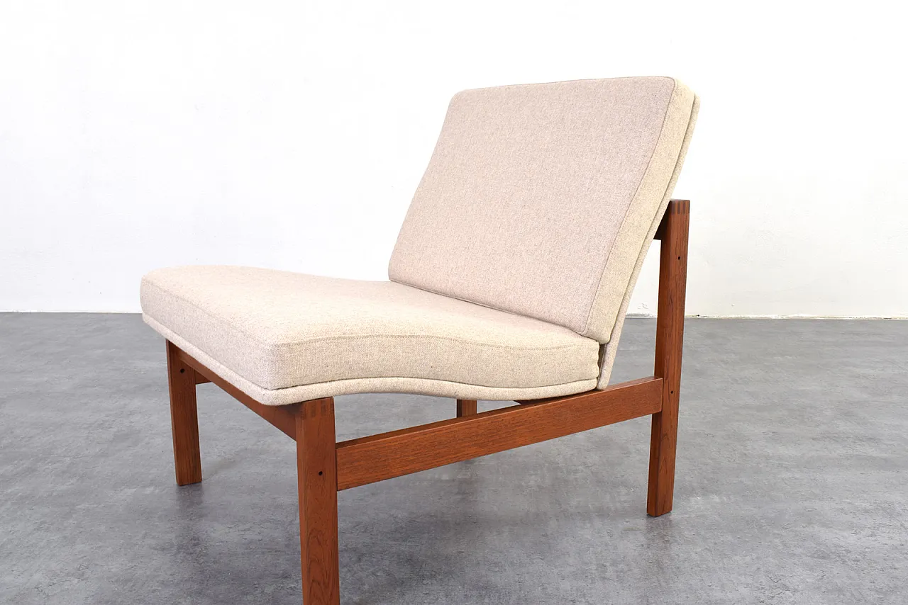 Teak Moduline Lounge Chair by Ole Gjerløv-Knudsen & Torben, anni '60 8