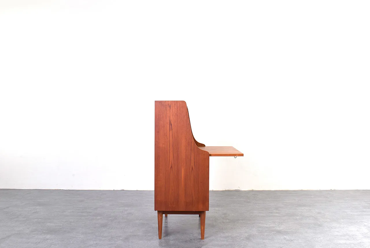Danish Teak Secretary by Gunnar Nielsen for Tibergaard, 1960s 10