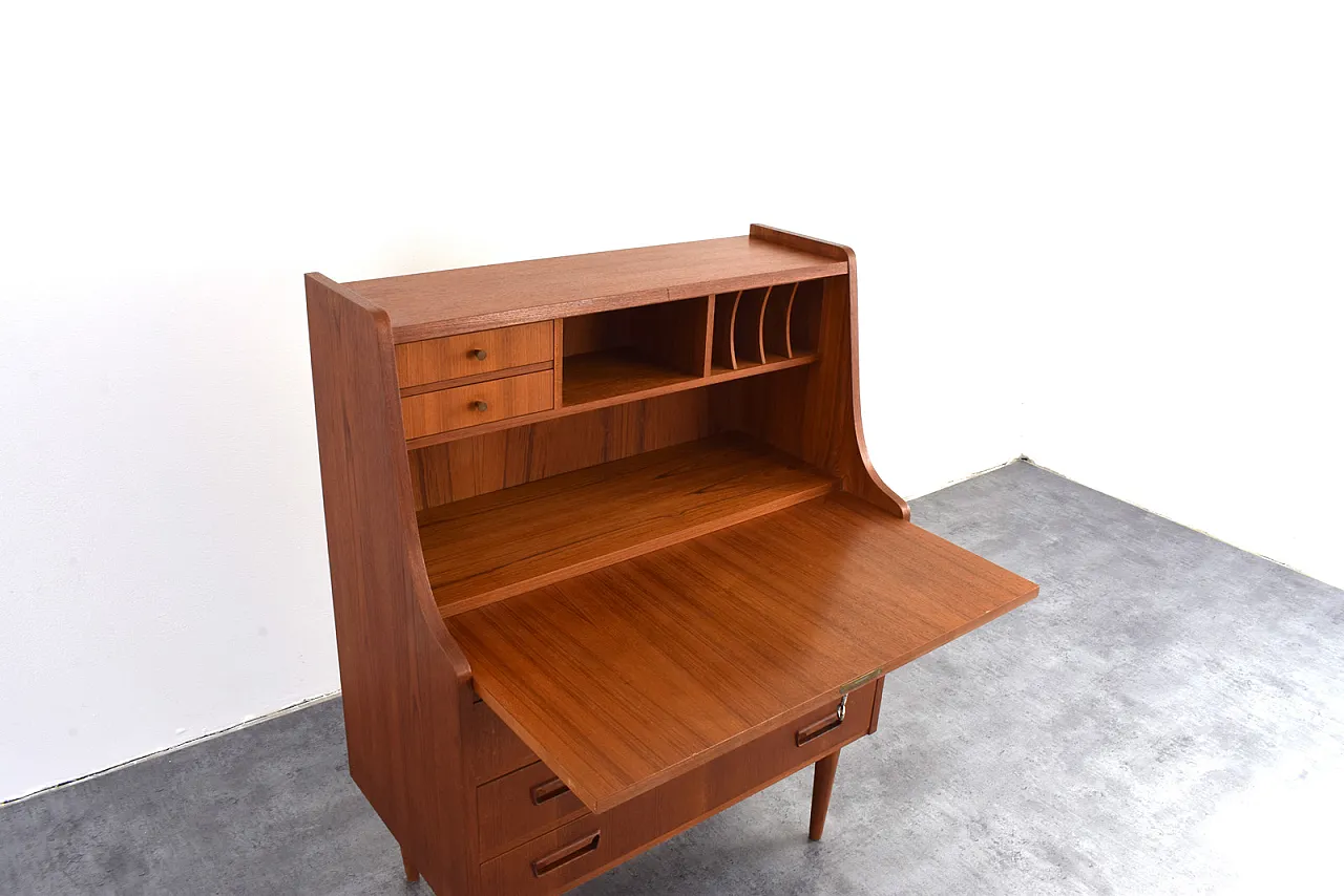 Danish Teak Secretary by Gunnar Nielsen for Tibergaard, 1960s 16