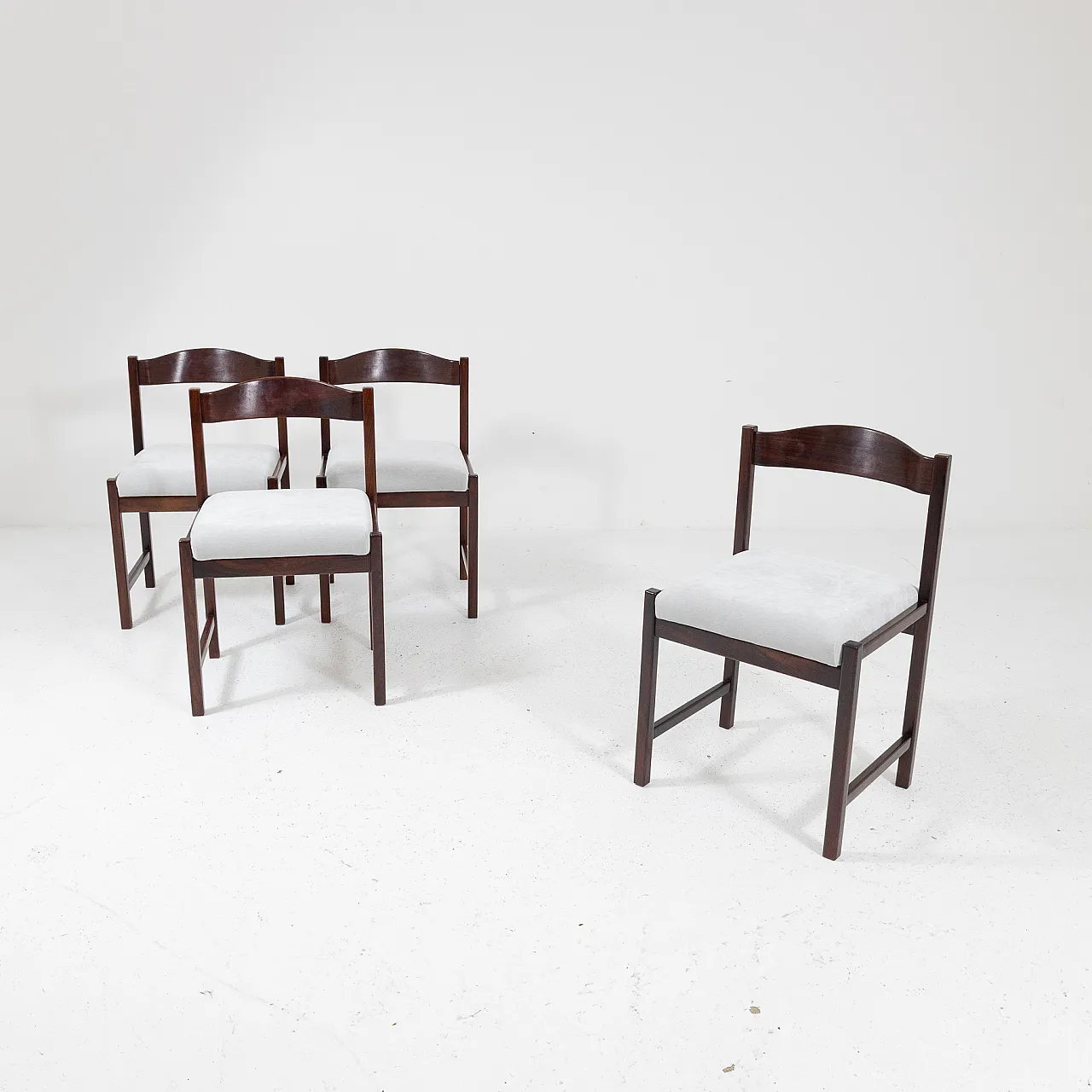 4 sedie La Toscanella di Sergio Camilli per Poltronova, anni '60 1