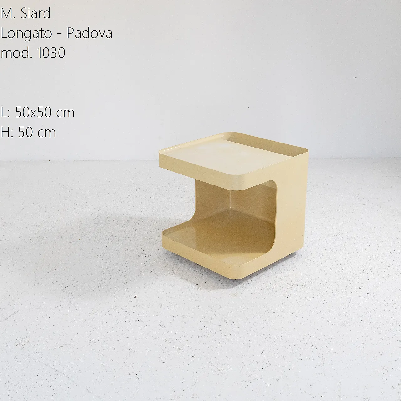 Tavolino contenitore mod. 1030 di M. Siard per Longato, anni '70 2