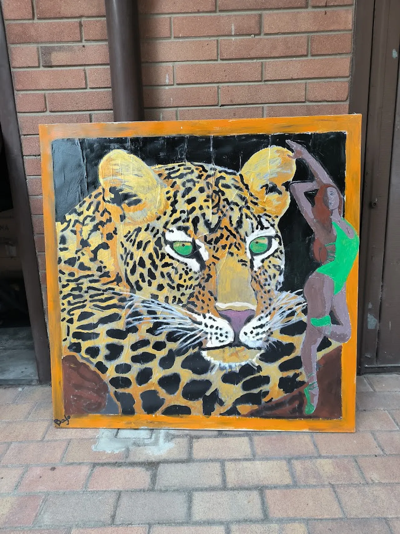 Leopardo e Danzatrice, Acrilico su tela di Barbara Iori (Bajo), 2024 6