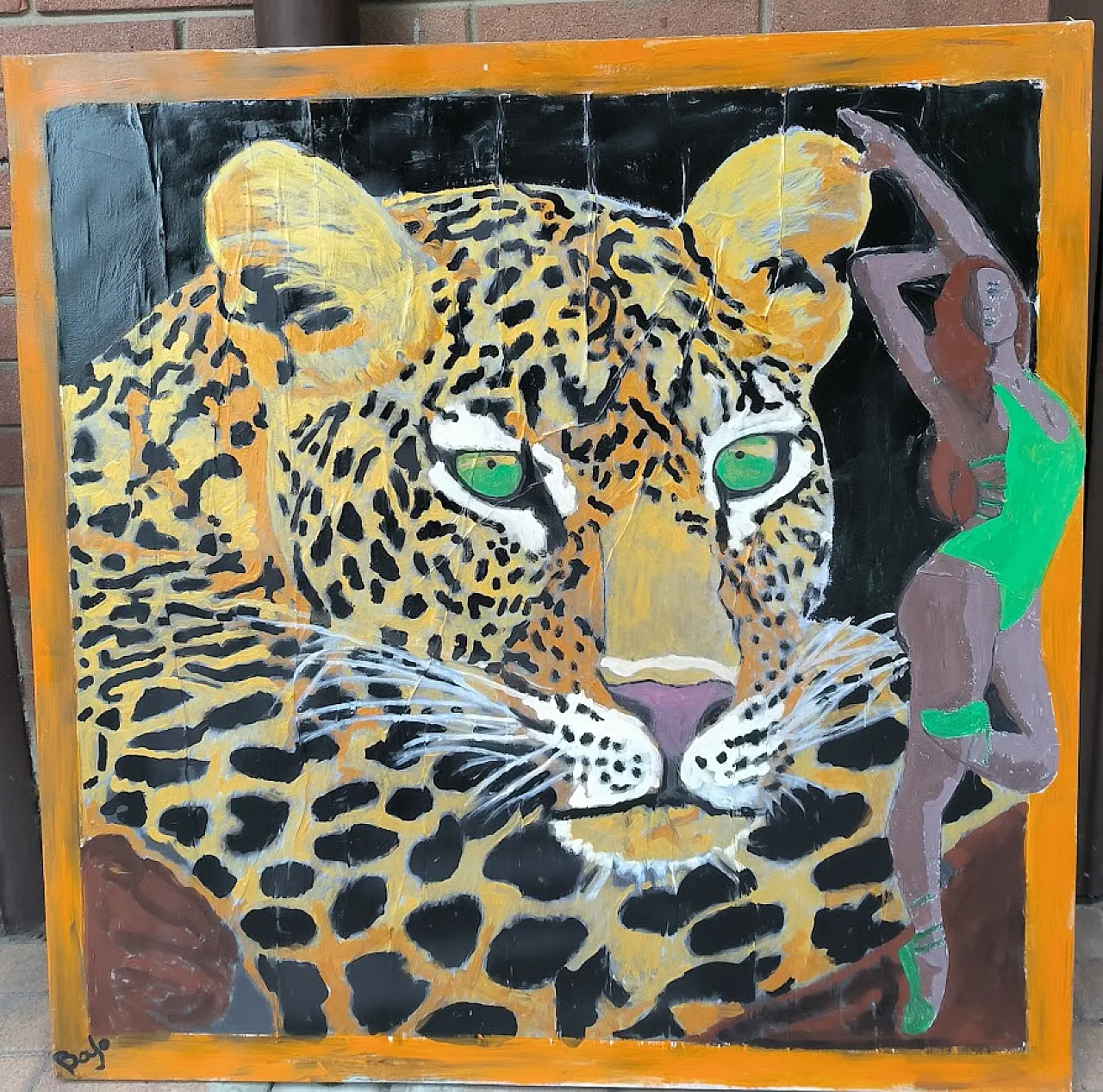 Leopardo e Danzatrice, Acrilico su tela di Barbara Iori (Bajo), 2024 7