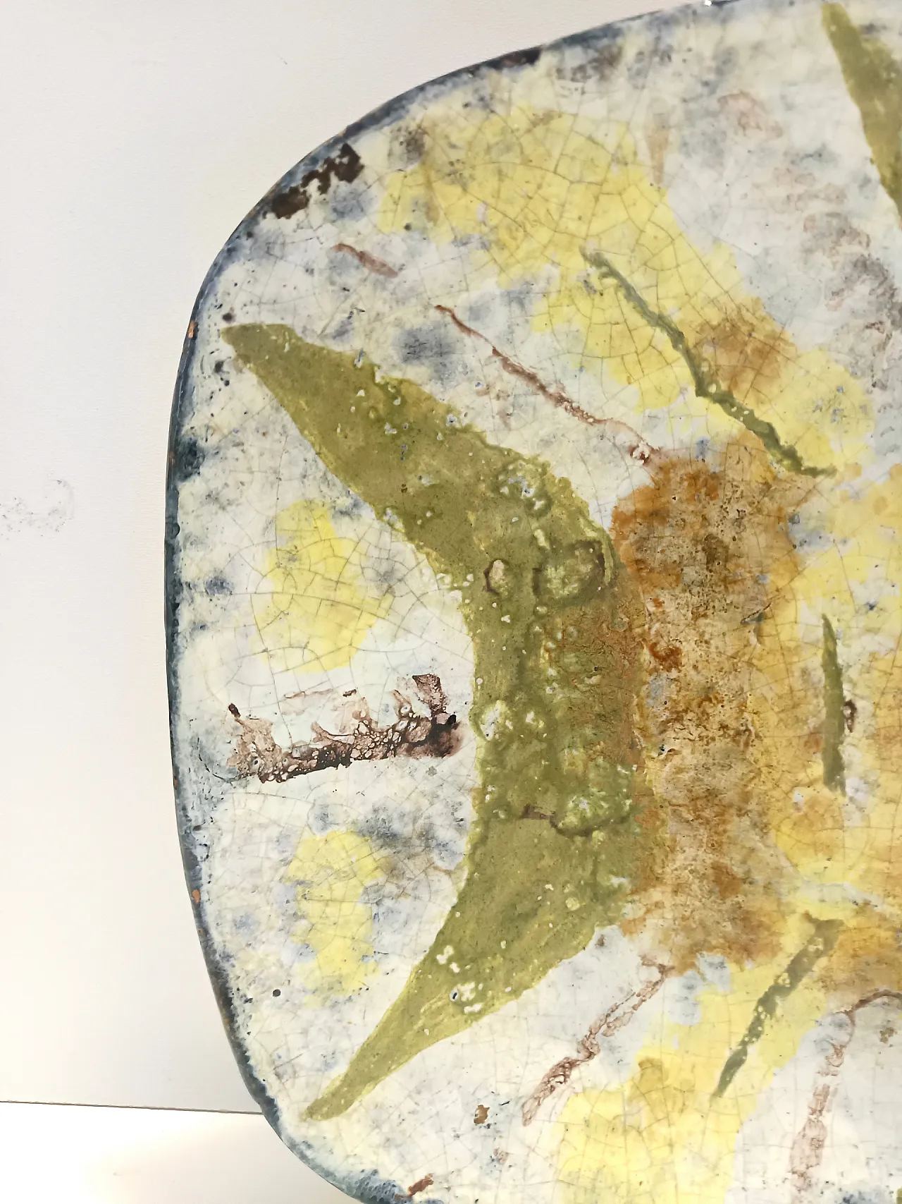 Pannello artistico da parete in terracotta fatto a mano, anni '50 2