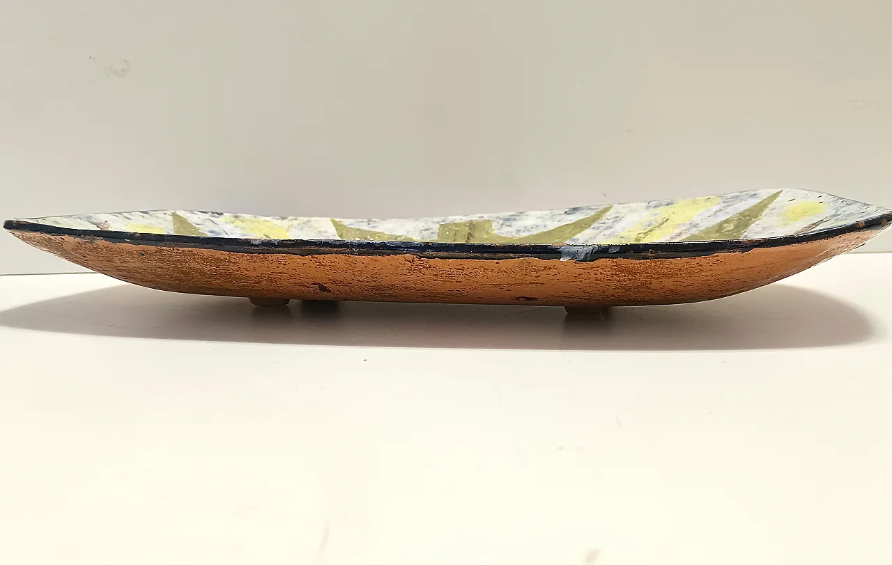 Pannello artistico da parete in terracotta fatto a mano, anni '50 7