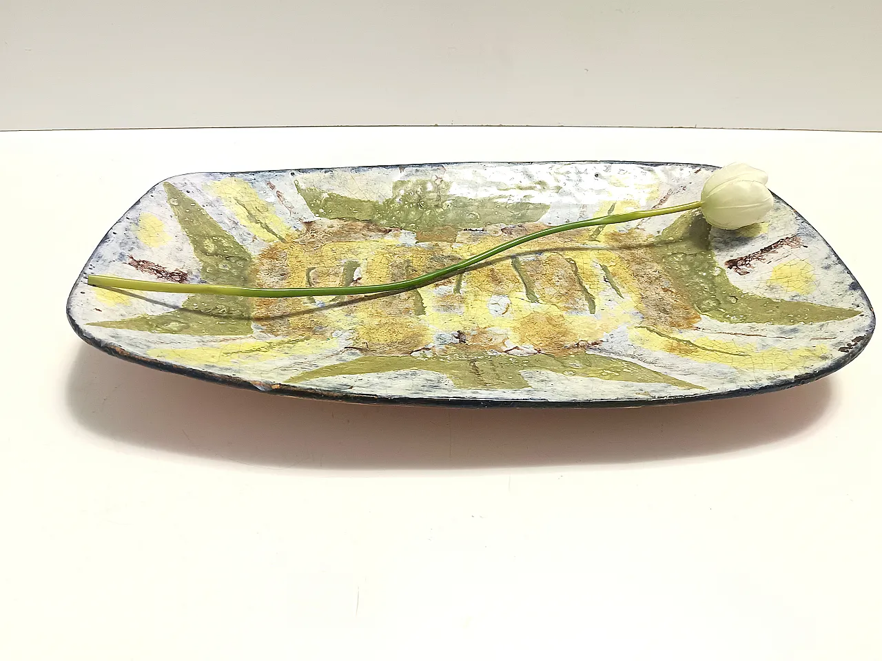 Pannello artistico da parete in terracotta fatto a mano, anni '50 9