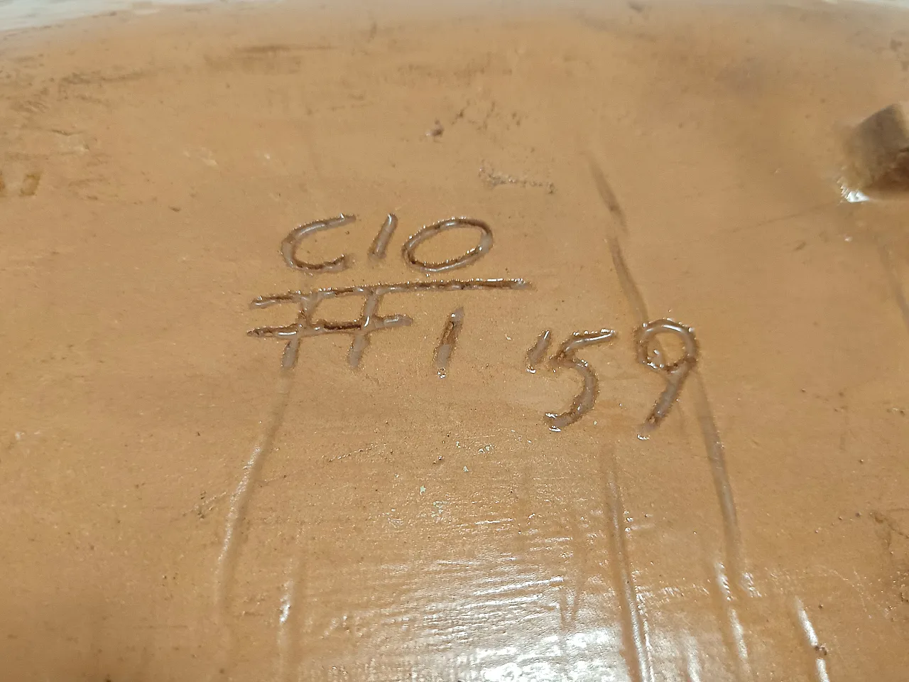 Pannello artistico da parete in terracotta fatto a mano, anni '50 11