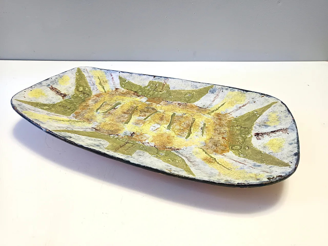 Pannello artistico da parete in terracotta fatto a mano, anni '50 12