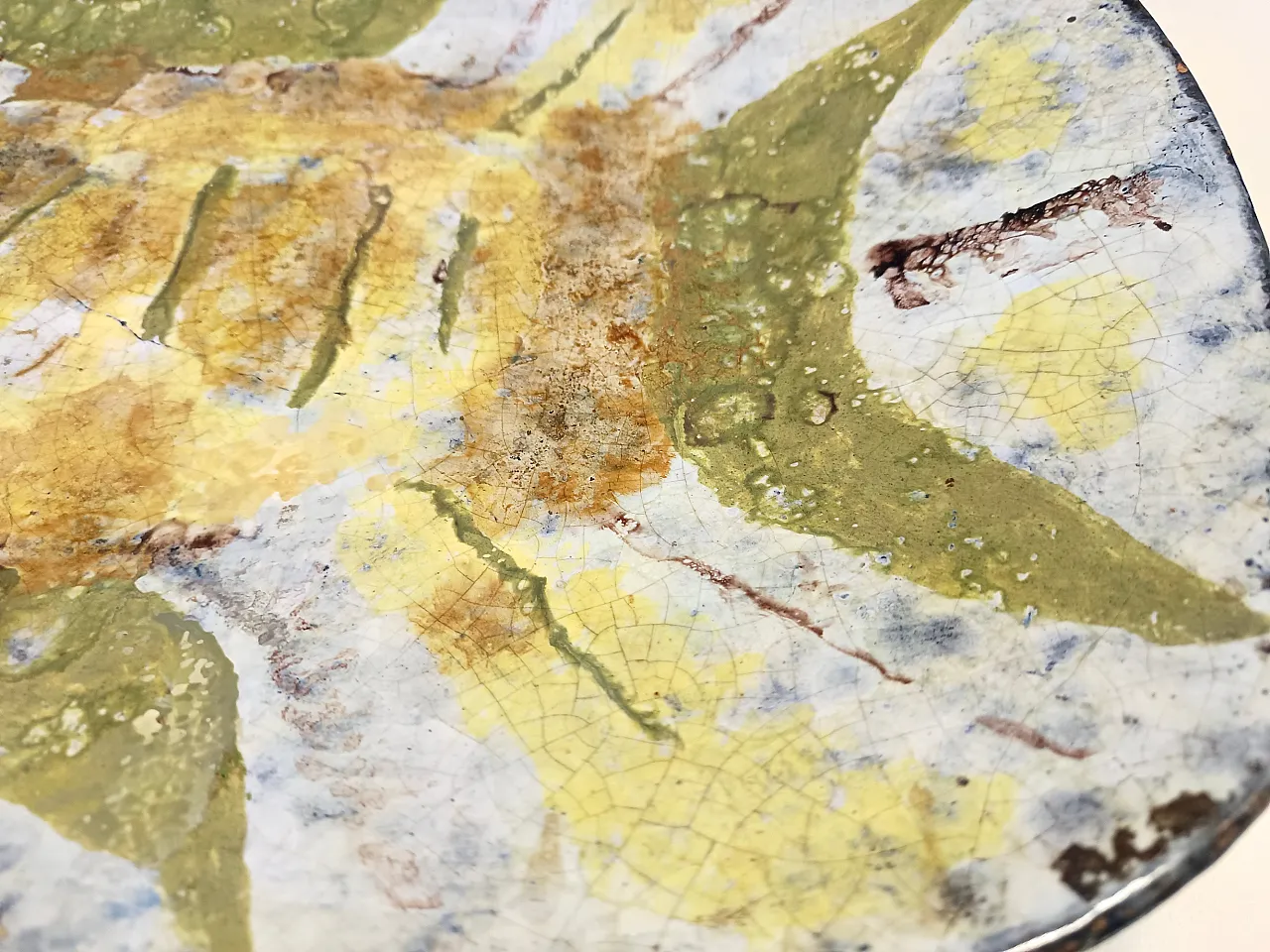 Pannello artistico da parete in terracotta fatto a mano, anni '50 13