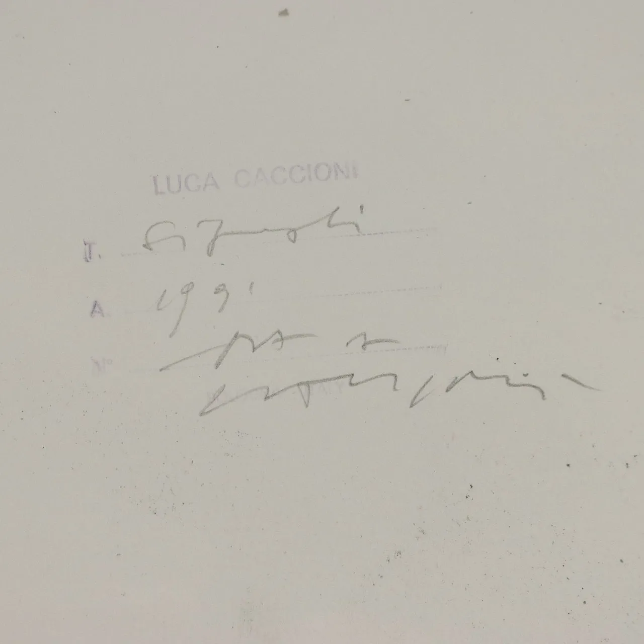 Pittura contemporanea di Luca Caccioni, tecnica mista, anni '90 8