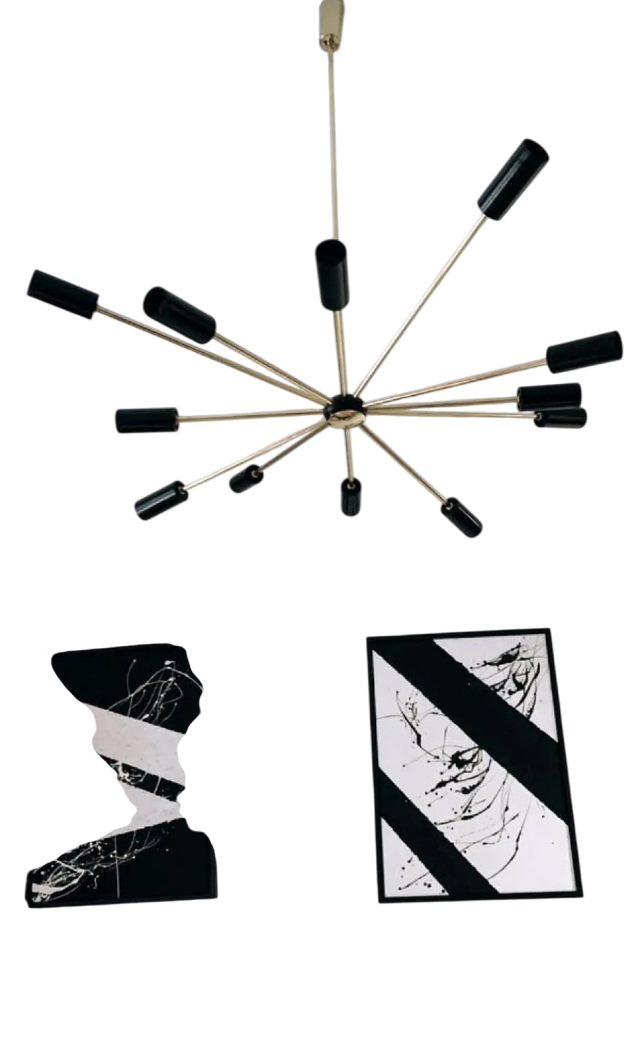 Sputnik chandelier in brass 10 lights, 1960s 6