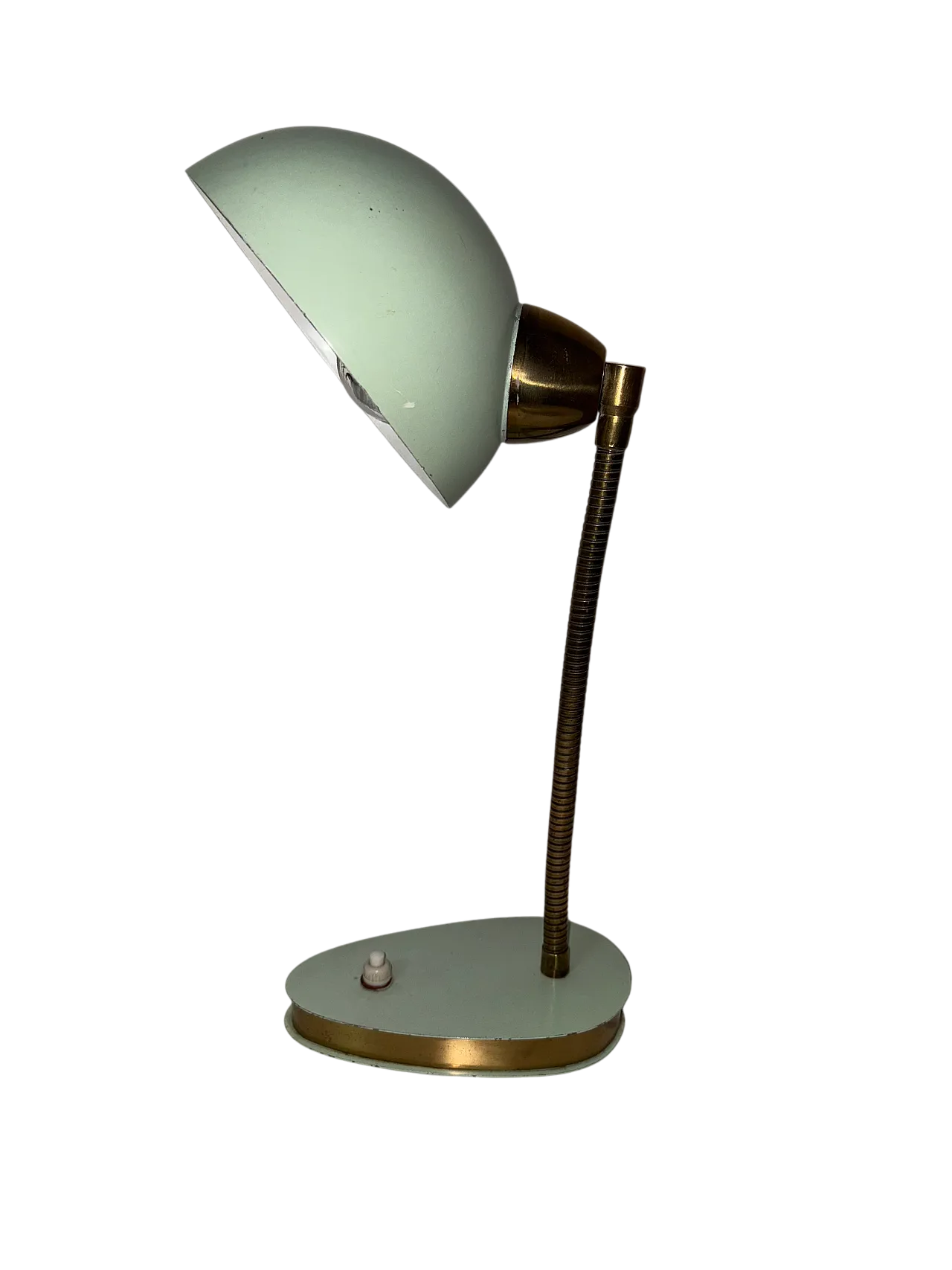 Lampada da tavolo verde acqua, anni '50 7